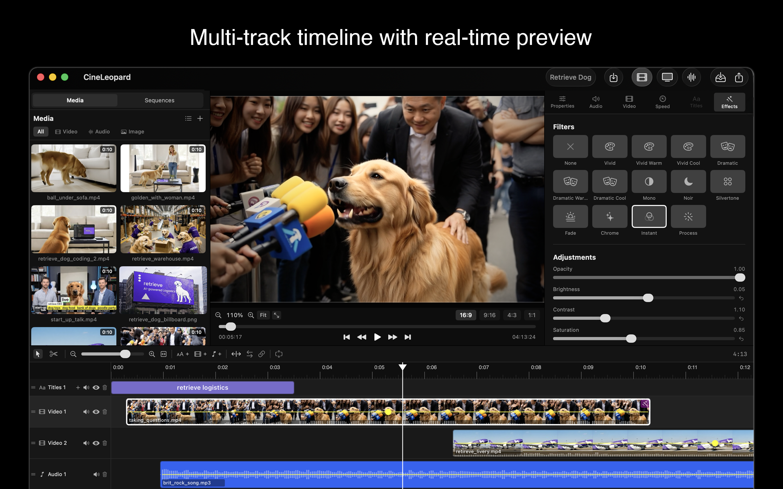 CineLeopard macOS Video Editor screenshot 1